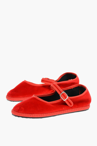 Ballerine Mary Jane in Velour 