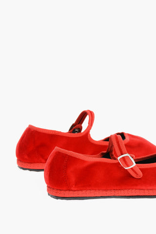 Ballerine Mary Jane in Velour 