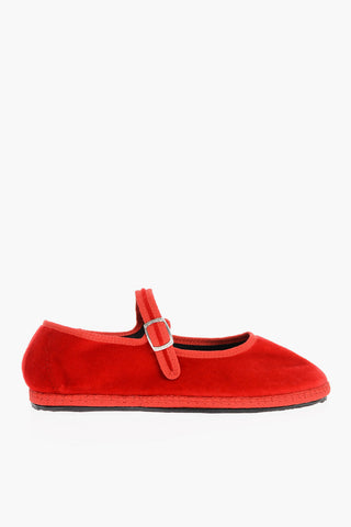 Ballerine Mary Jane in Velour 
