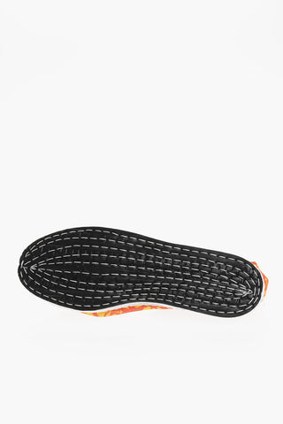 Patterned Fabric Furlane with Rubber Sole