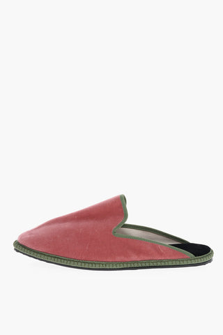 Velvet Sabot with Contrast Trims