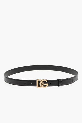 Leather Belt with Golden Buckle 25mm