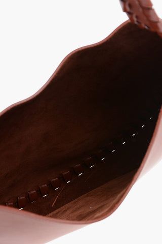 Leather MATE Hobo Bag with Golden Details and Removable Pouch