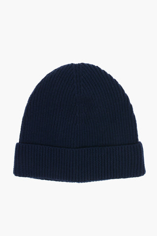 Ribbed Merino Wool BAYLE Beanie with Embroidered Logo