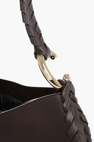 Leather MATE Hobo Bag with Golden Detail and Removable Pouch