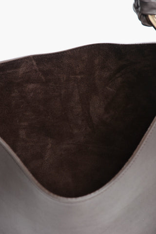 Leather MATE Hobo Bag with Golden Detail and Removable Pouch