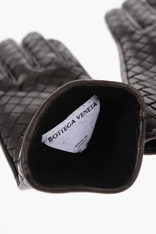 Braided Leather Gloves with Cashmere Lining