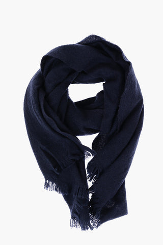 Sciarpa in Lana e Cashmere con Frange