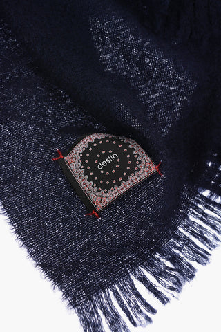 Sciarpa in Lana e Cashmere con Frange