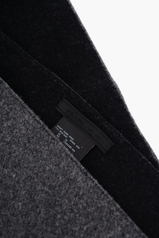 Two-Tone Wool Scarf with Fringes