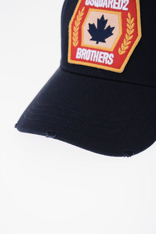 Cotton-Gabardine Cap with Patches