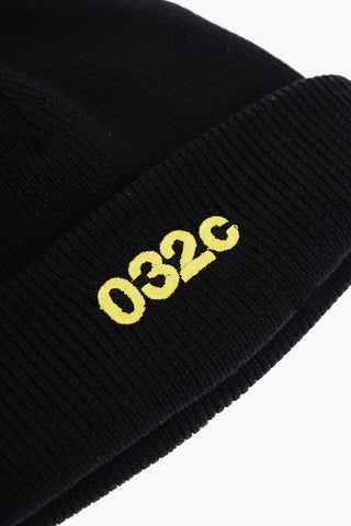 Merino Wool Beanie with Embroidered Logo