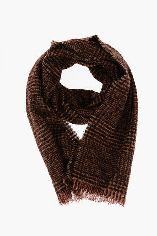 Prince of Wales Motif  Scarf with Fringes