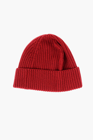 Cashmere Beanie With Golden Effect Logo