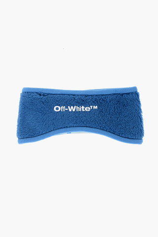 Fascia in Pile a Tinta Unita con Logo Stampato
