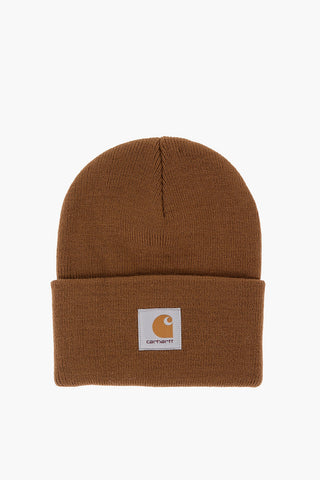 Beanie in Tinta Unita con Logo a Toppa