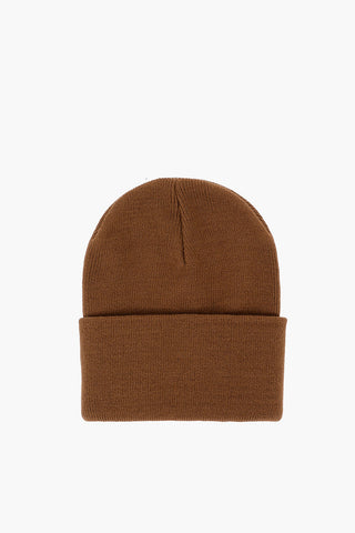 Beanie in Tinta Unita con Logo a Toppa