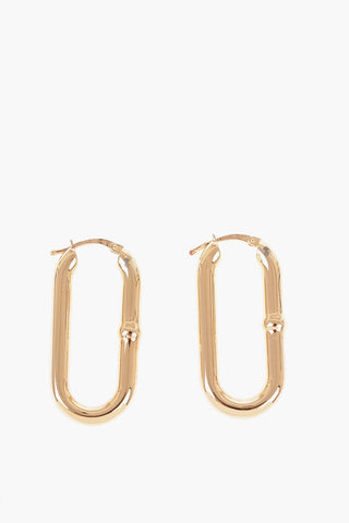 Silver Oval-Shaped Earrings