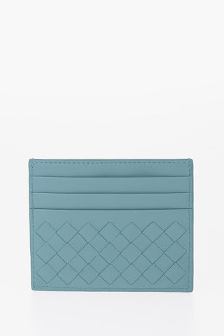 Leather Card Holder with Braided Detail