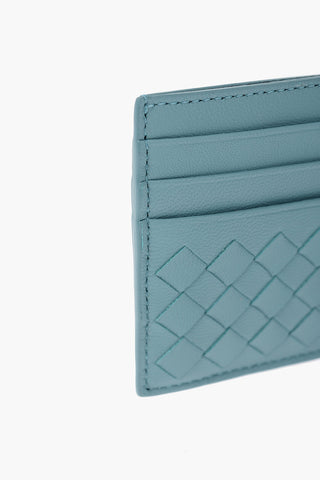 Leather Card Holder with Braided Detail