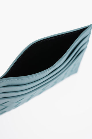 Leather Card Holder with Braided Detail