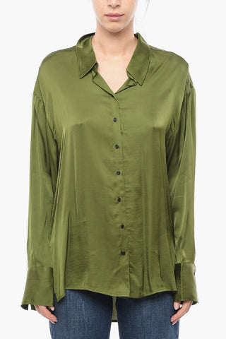 Asymmetrical Satin JENKA Shirt