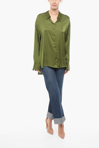 Asymmetrical Satin JENKA Shirt