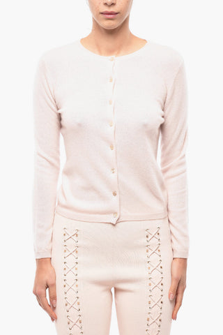 Cardigan Girocollo in Cashmere con Bottoni