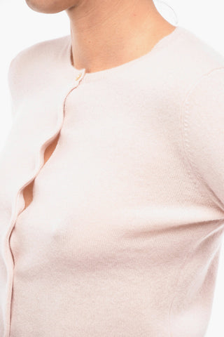 Cardigan Girocollo in Cashmere con Bottoni