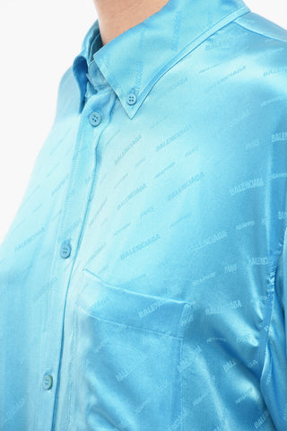 All-over Logo Jacquard Satin Shirt
