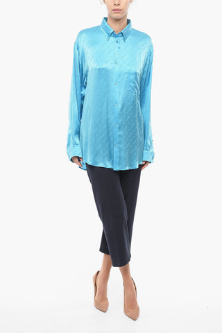 All-over Logo Jacquard Satin Shirt