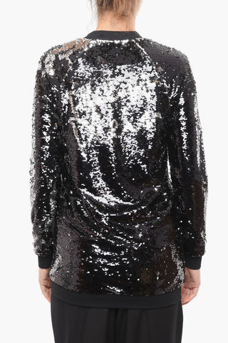 Sequined Fabric SOPHISTICATED LADY Zipped Sweatshirt