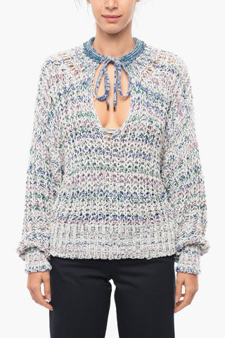 Cut-Out Detail ANDREA Lurex Sweater