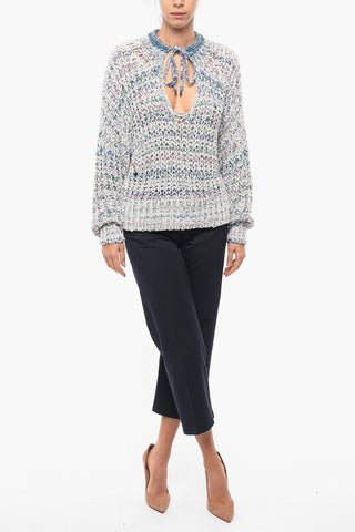 Cut-Out Detail ANDREA Lurex Sweater