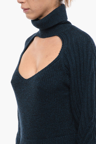 Maglia a Collo Alto MOONLIGHT con Cut-out Frontale
