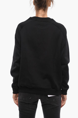 Contrast Prints Crew-Neck Sweatshirt