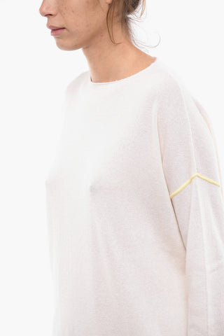 Cashmere Blend Oversized Sweater with Side Slits