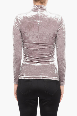 Top In Ciniglia A Maniche Lunghe Con Ruches E Cutout