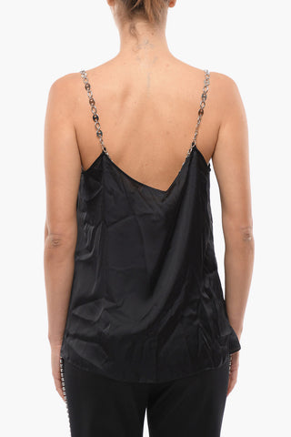 Top in Satin Con Dettaglio Catena