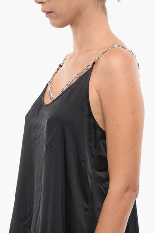 Top in Satin Con Dettaglio Catena