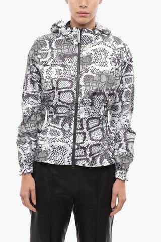ADIDAS Sports Windbreaker with Snake Print