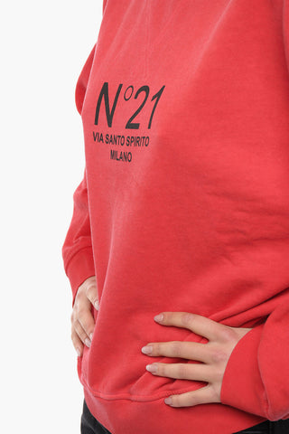 Crew Neck Fleece Cotton Oversized Sweatshirt