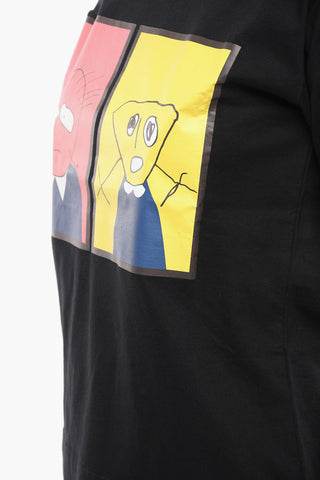 Contrast Prints Crew-Neck T-shirt