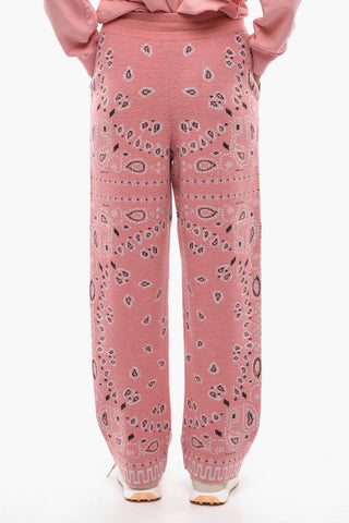 Paisley Patterned Wool Blend Sweatpants