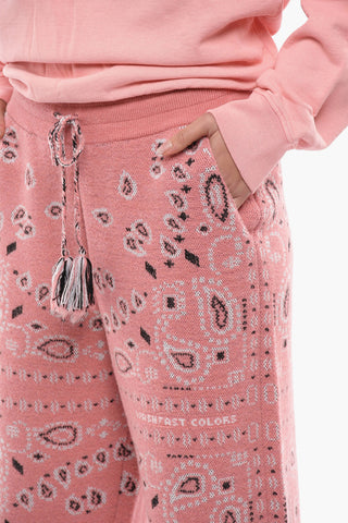 Paisley Patterned Wool Blend Sweatpants