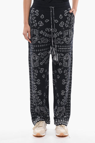 Paisley Patterned Wool Blend Sweatpants