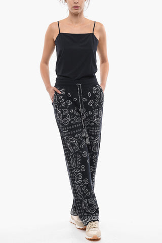 Paisley Patterned Wool Blend Sweatpants