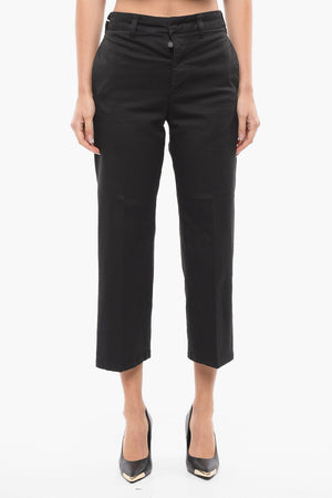 Chino-Hose im Cropped Fit mit Gürtelschlaufen