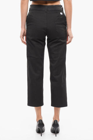 Chino-Hose im Cropped Fit mit Gürtelschlaufen