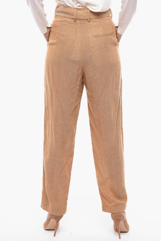 Pantaloni ad 1 Pince con Motivo Herringbone